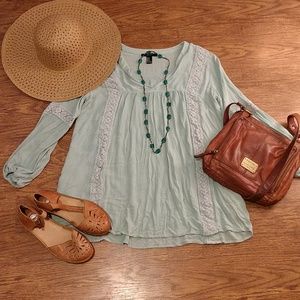 Pale blue boho style forever 21 dress size medium